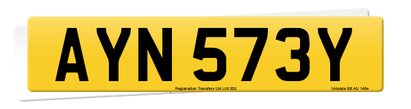 Registration number AYN 573Y